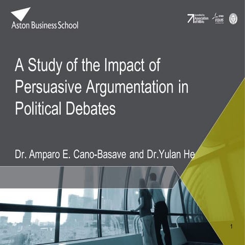 A Study of the Impact of Persuasive Argumentation in Political Debates