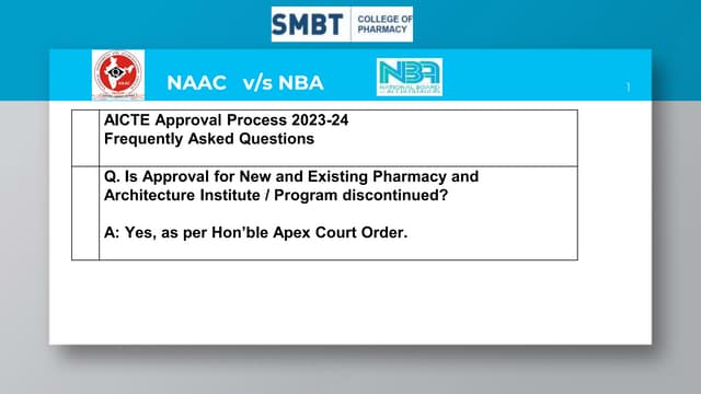 The National Board of Accreditation (NBA)