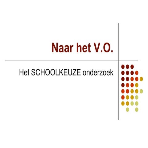 Naar het vo schoolverlaters nio | PPT