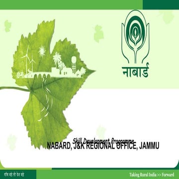Skill Development Programme for Rural India by NABARD J&K | PPTX