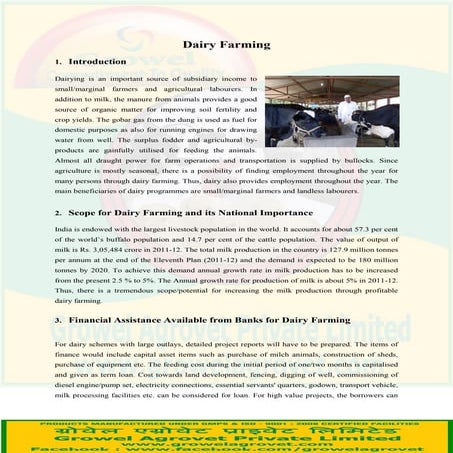 Nabard Dairy Farming Project