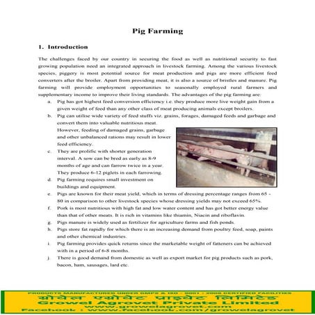 NABARD Pig Farming Project