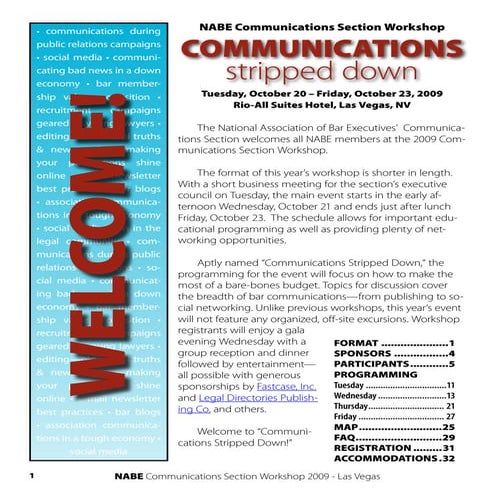 NABE Communications Section - Event Program