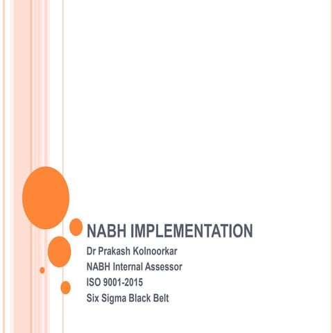 Nabh implementation SHCO (Small Healthcare Orgnizations)