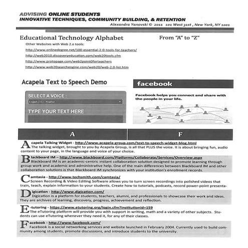 NACADA: Technology alphabet