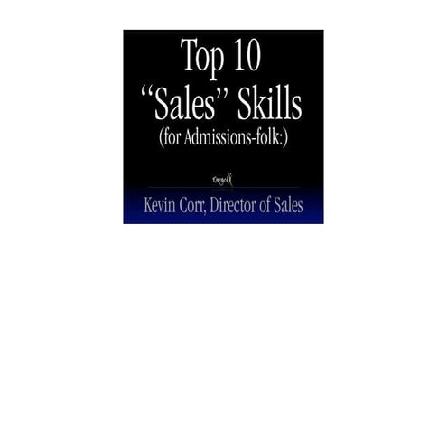 NACCAP 2010 - Top 10 Sales Skills