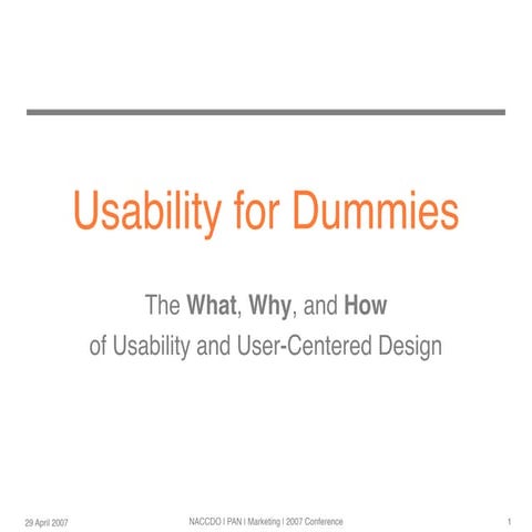 Web Usability for Dummies 