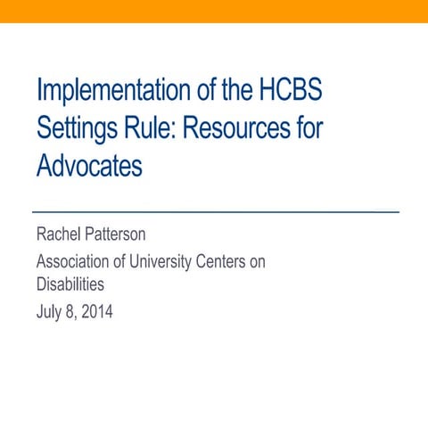 NACDD: Making Sense of LTSS Policy. Rachel Patterson