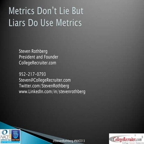 Metrics Don't Lie But Liars Use Metrics