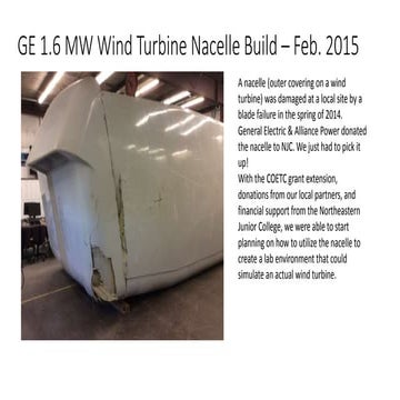 Northeastern Junior College-Nacelle Wind Power Generation Lab