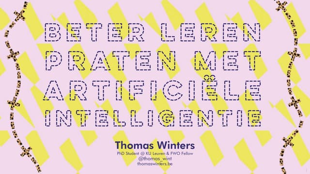 Beter leren praten met Artificiële Intelligentie
