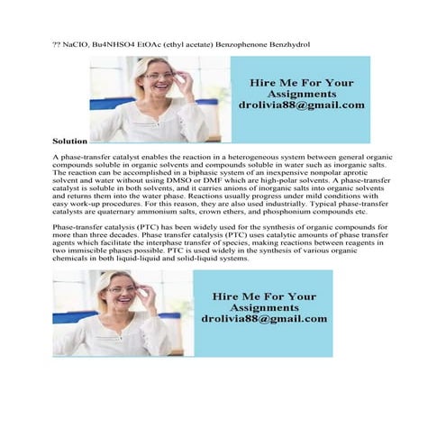 -- NaCIO- Bu4NHSO4 EtOAc (ethyl acetate) Benzophenone Benzhydrol Solut.docx