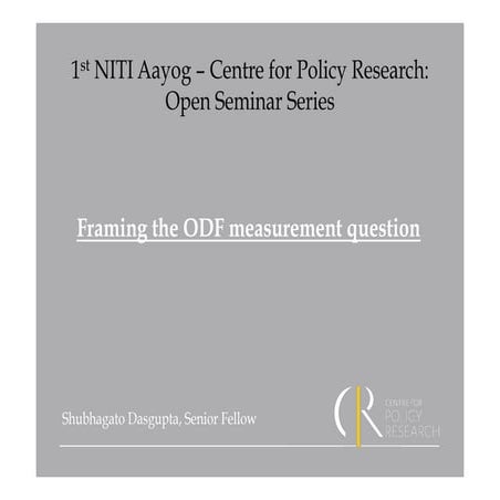 Framing the ODF Measurement Question