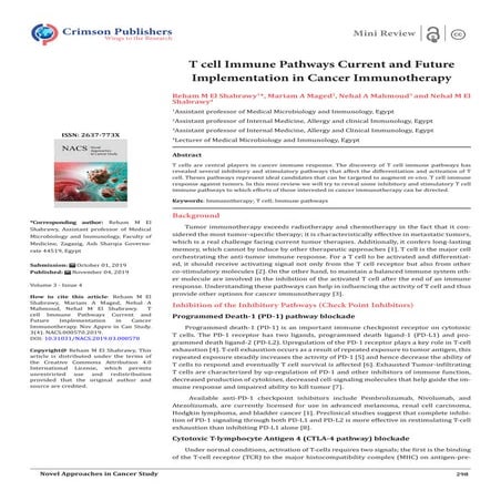 Immune Checkpoint Inhibitors and their uses.pptx