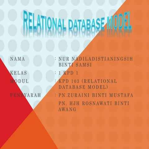 Relational Database Model | PPT