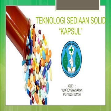 Sediaan obat Kapsul