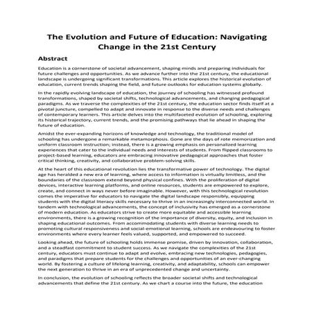 The Evolution of Modern Education Systems. | PDF