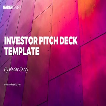 Nader sabry - investor pitch deck template