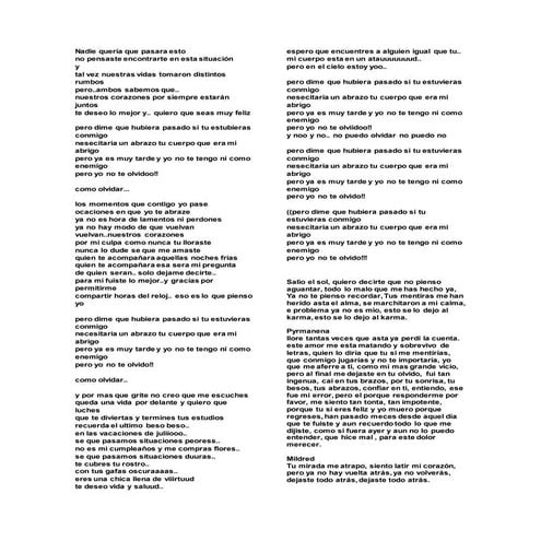 Letras de canciones | DOCX