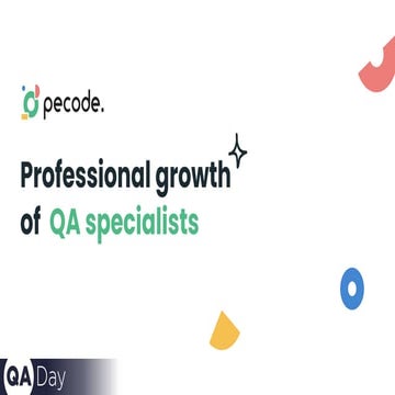 НАДІЯ ФЕДЮШКО БАЦ  «Професійне зростання QA спеціаліста»