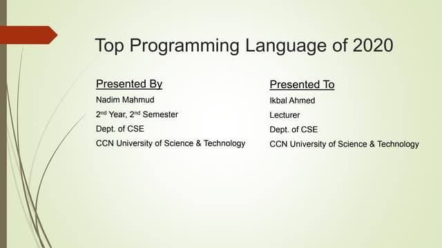 Top Programming Languages of 2020