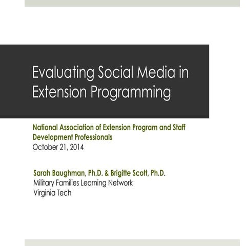 Social Media Evaluation