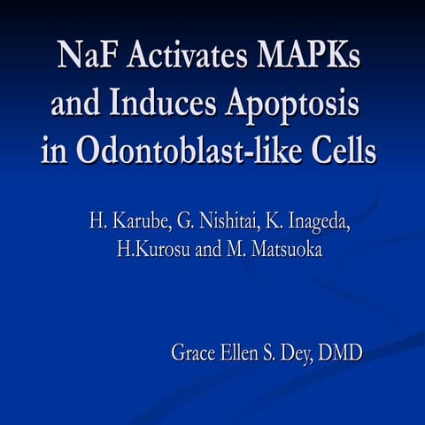 Na f activates map ks and induces apoptosis in odontoblast-like