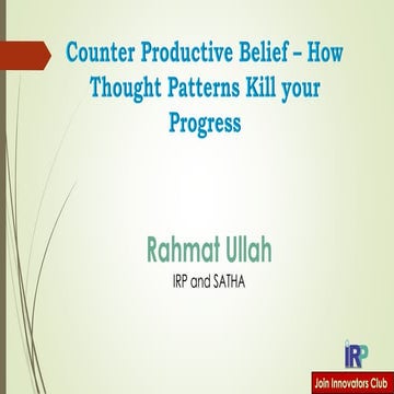 Nagative thought patterns