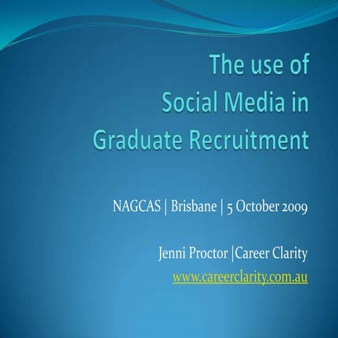 The Use of Social Media in Recruitment