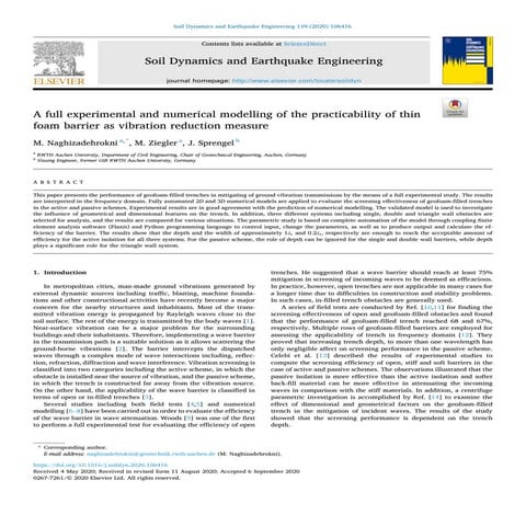 "A full experimental and numerical modelling of the practicability of thin fo...
