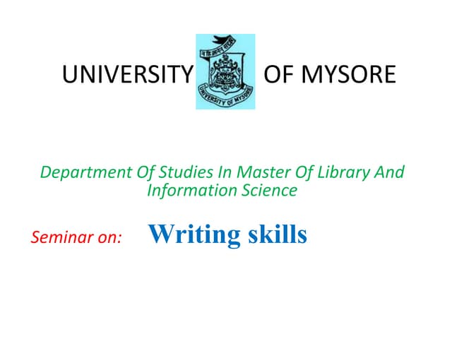 writting skills