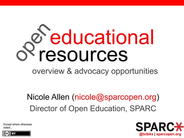 OER Overview & Advocacy Opportunities (#NAGPSLAD)