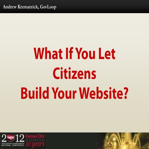 What If You Let Citizens Build Your Website?