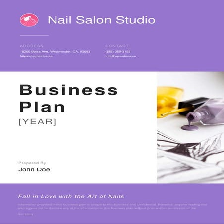 Nail salon business plan example