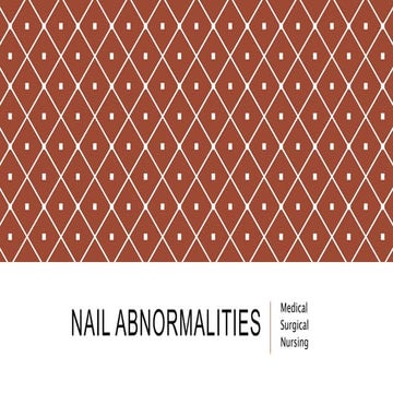 Nail Abnormalities