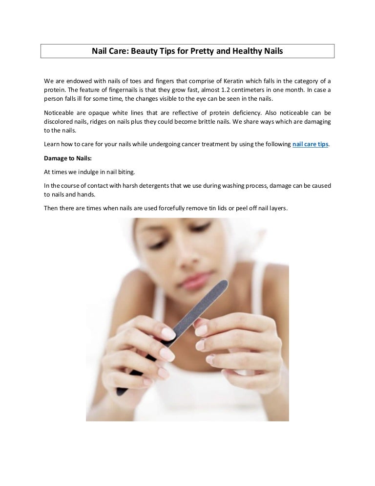 Nail Care: Beauty Tips for Pretty and Healthy Nails