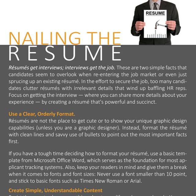 Nailing The Resume