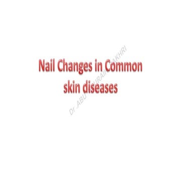 Nail Changes in Commonskin diseases