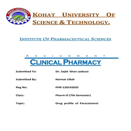 Drug profile of paracetamol