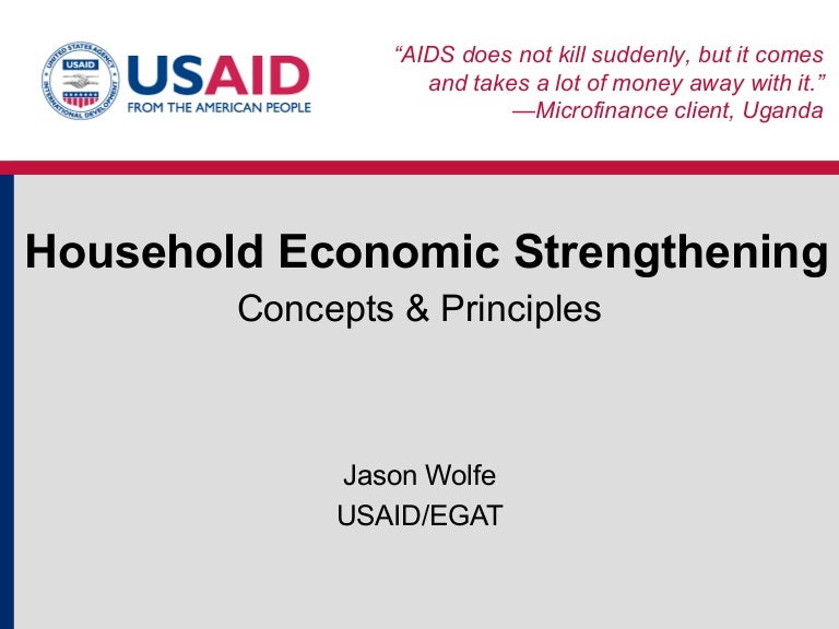 Household Economic Strengthening Concepts & Principles