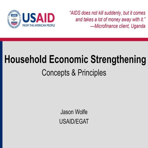 Household Economic Strengthening: Concepts & Principles