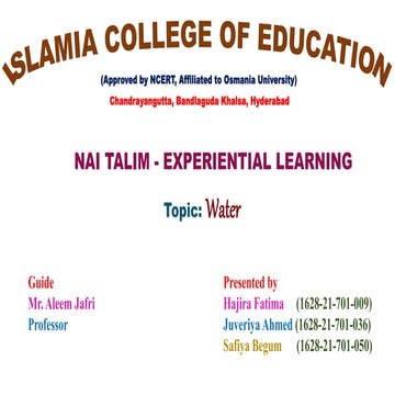 ISLAMIA COLLEGE OF EDUCATION PPT FOR EDUCATION.PPT
