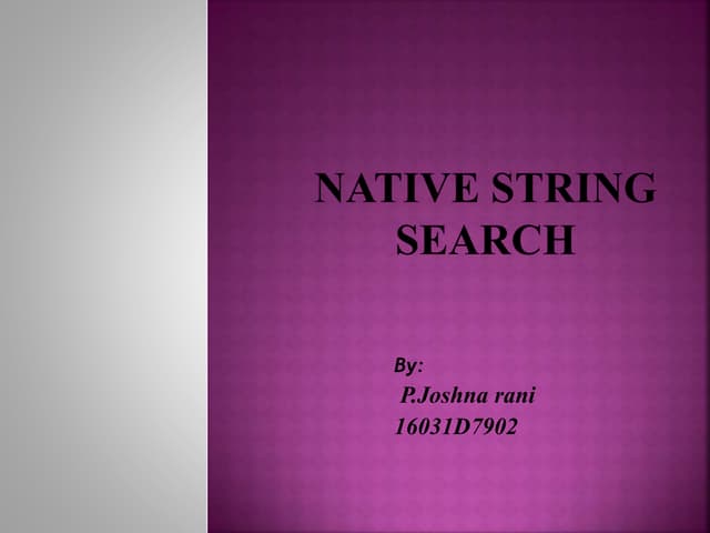 Naive string search