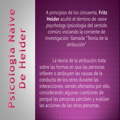 Naive de heider | PPTX