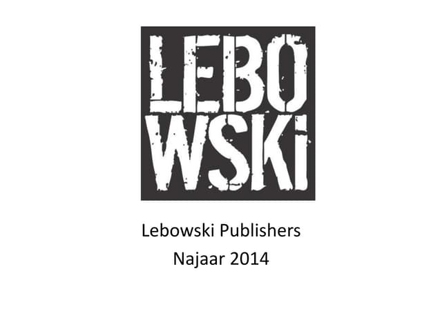 Lebowski Publishers - Najaar 2014