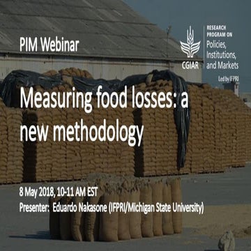 Measuring food losses: a new methodology