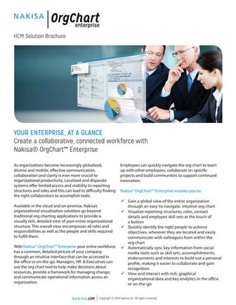 Create a collaborative, connected workforce with Nakisa® OrgChart™ Enterprise