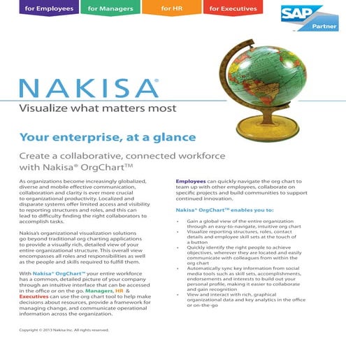 Your enterprise, at a glance with Nakisa OrgChart