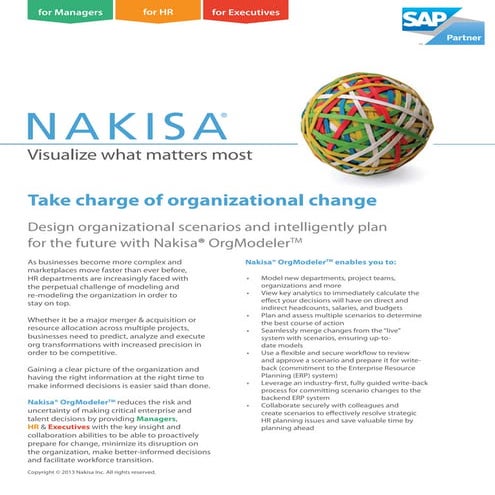 Take charge of organizational change with Nakisa OrgModeler