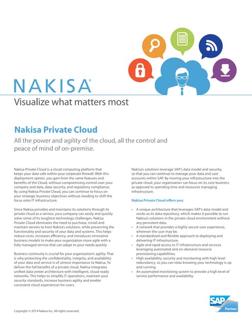 Nakisa Private Cloud Module Overview 